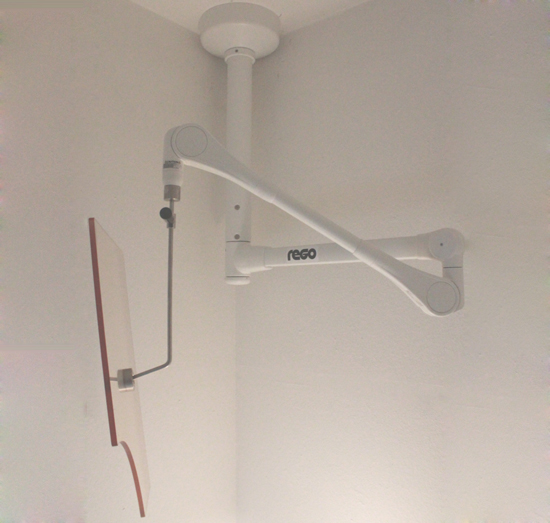 Ceiling mounted protection shield